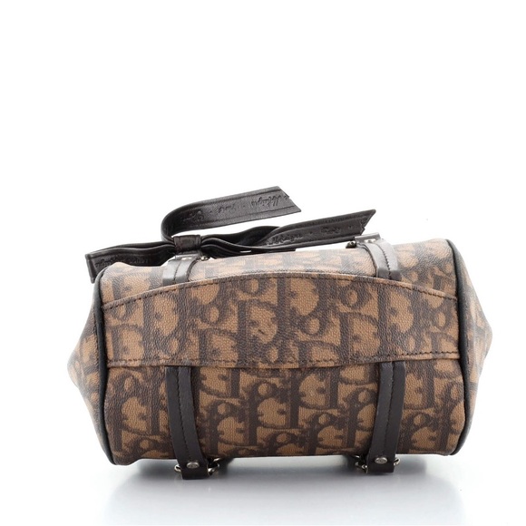 Rare Christian Dior Vintage Trotter Romantique Mini Flap Bag Coated Canvas - Picture 4 of 11